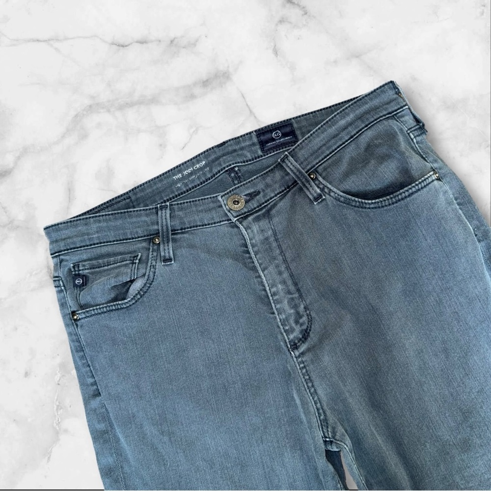 Adriano Goldschmied 28R The Jodi Crop High Rise Slim Flare Crop Jeans Grey